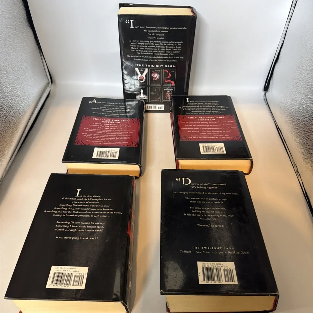 Stephenie Meyer Twilight Saga 5 Hardcover Book Lot Breaking Dawn Midnight Sun